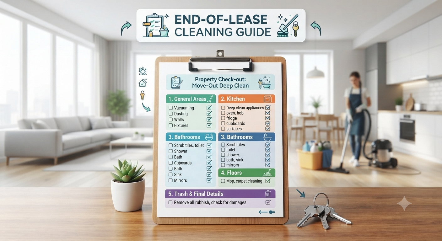 End of lease cleaning checklist for Adelaide rental properties