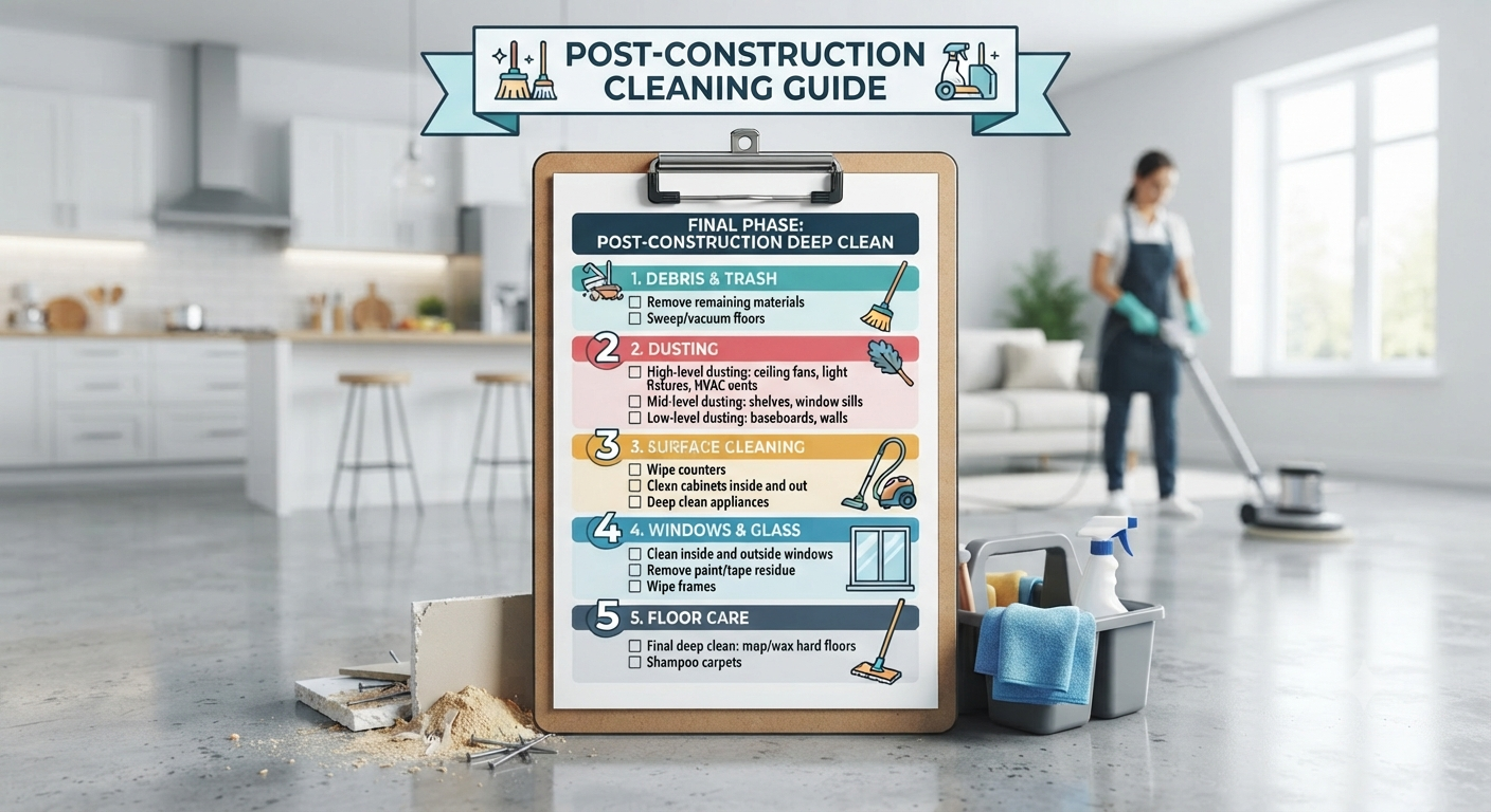 Post construction cleaning checklist for Adelaide properties